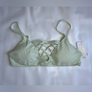 Mint green bikini top size medium NEW WITH TAGS NWT